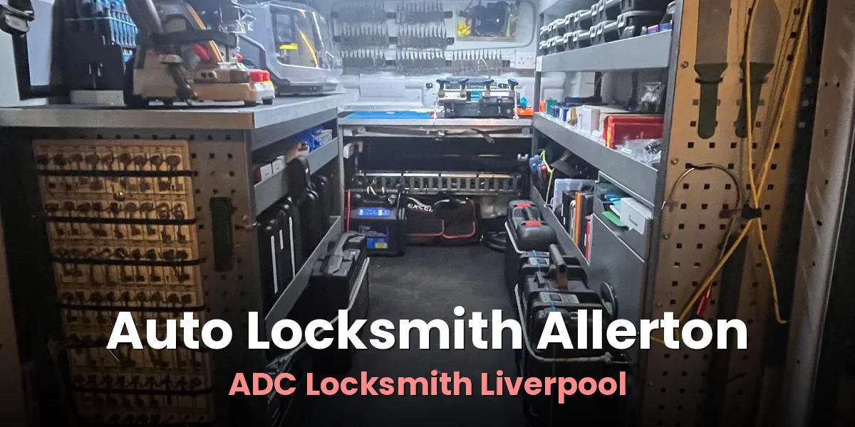 Key cutting and programming equipment inside the ADC Locksmith van