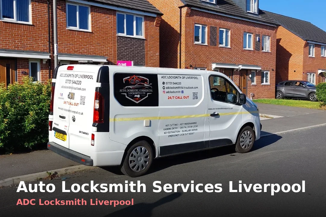 ADC Locksmith van at a customer address
