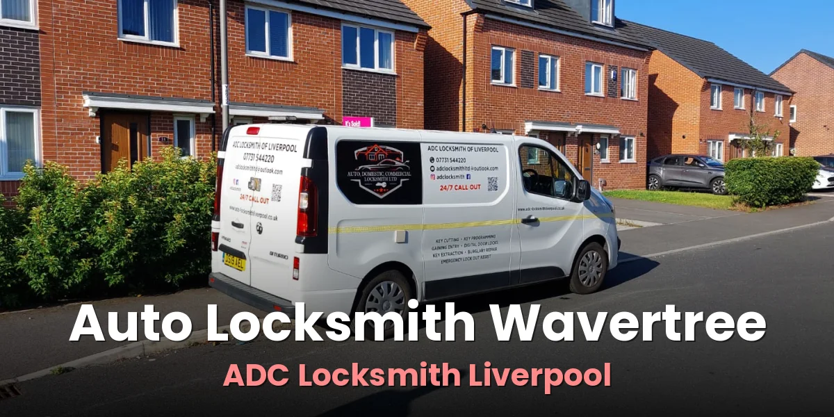 ADC Locksmith van parked on a residential street