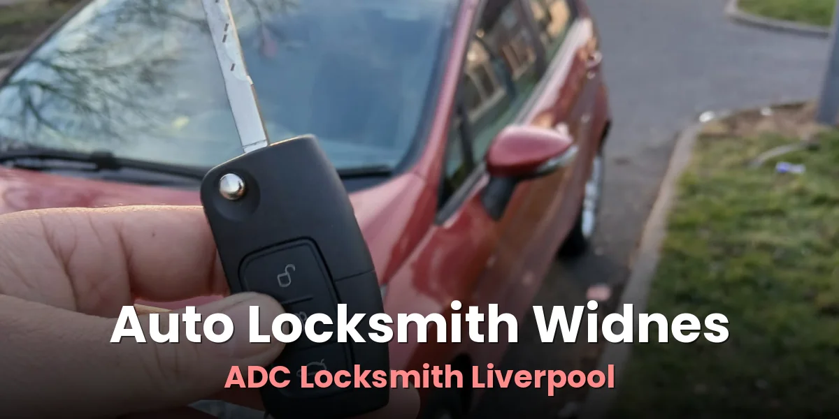 Programmed replacement key beside a red car