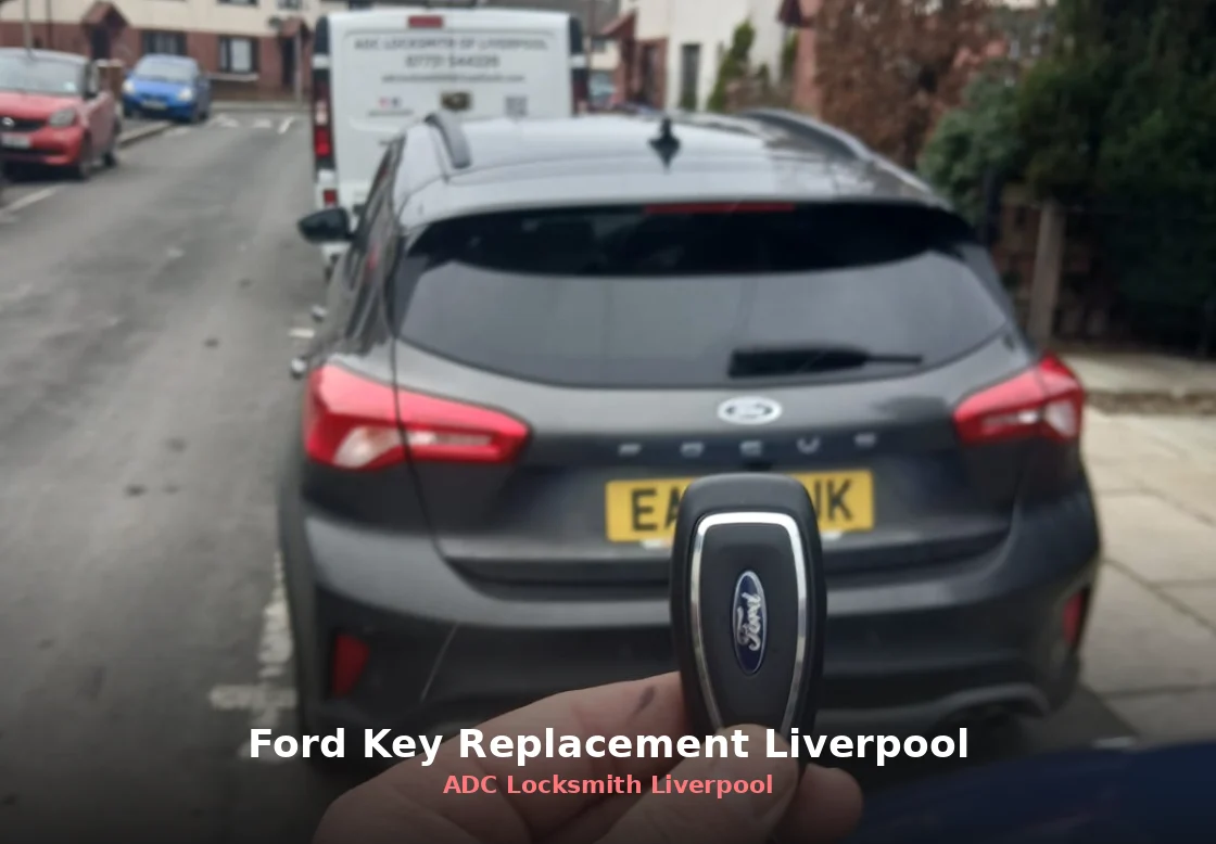 Ford key programmed at the car by ADC Locksmith Liverpool