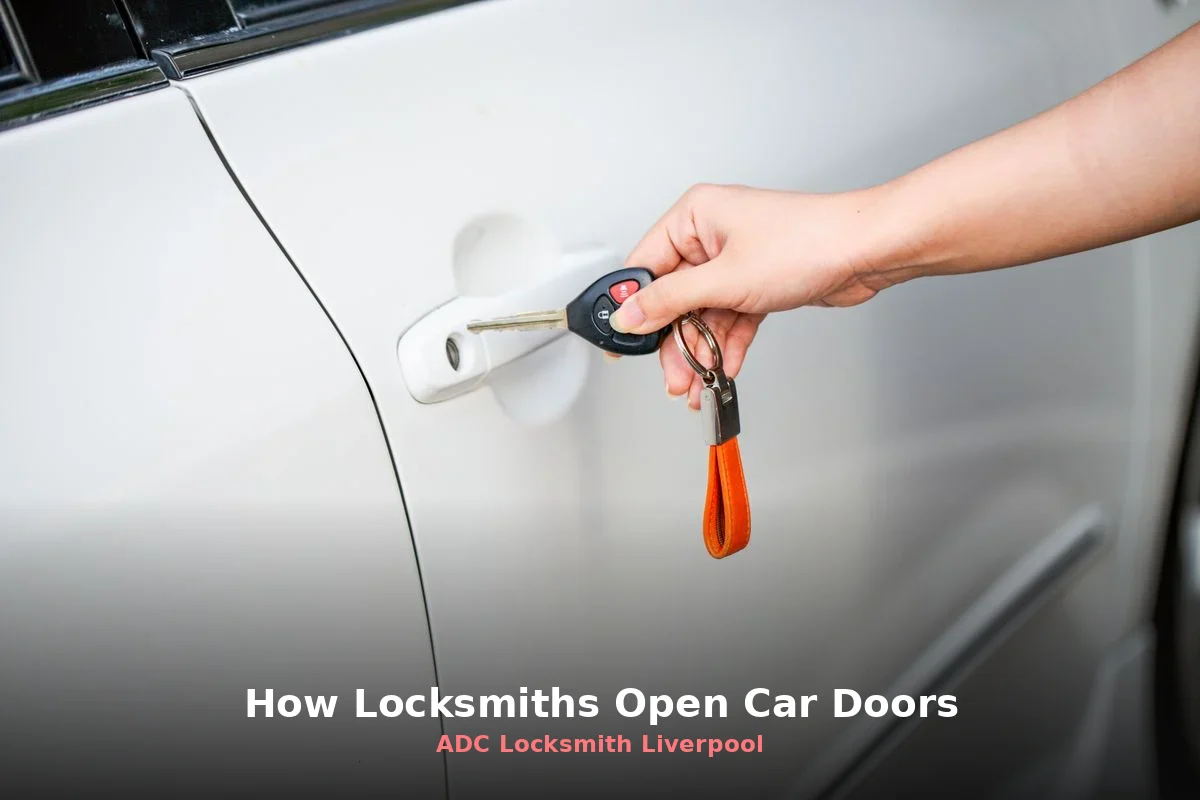 key held at a car door lock