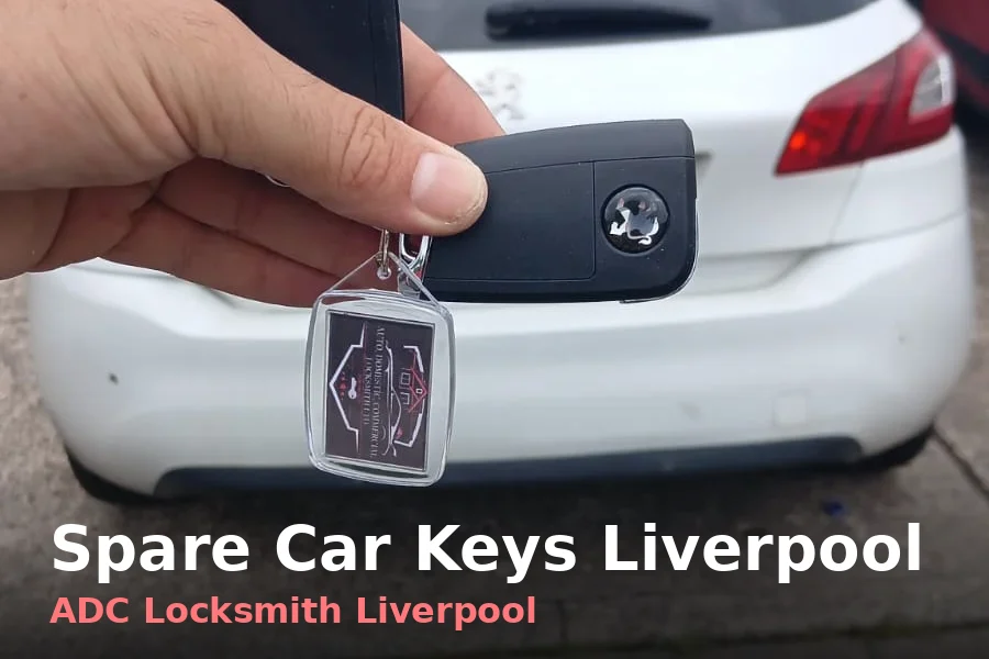 New flip key held beside a white car after programming